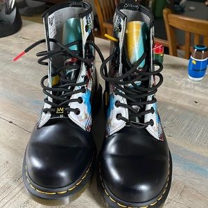 Size 9 1460 Basquiat Leather Lace Up Dr Marten Boots